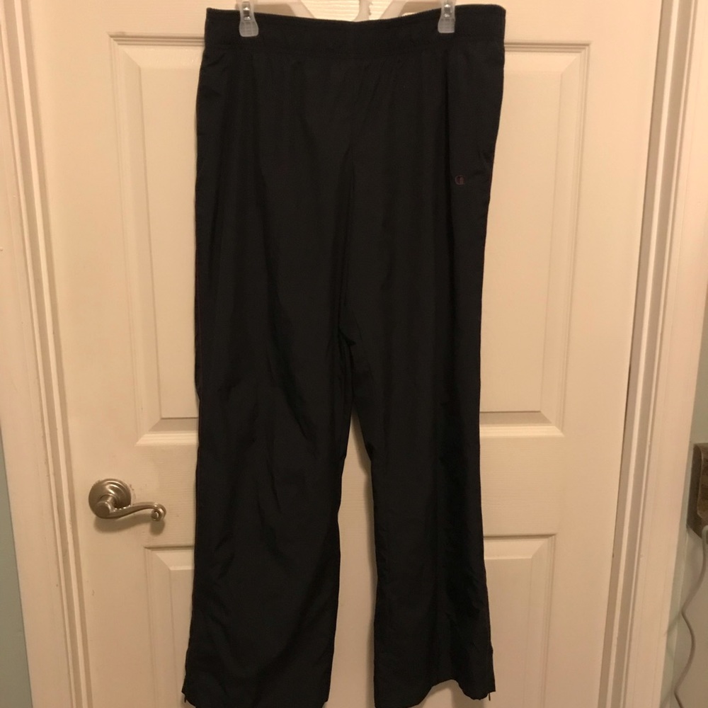 Women’s black champion wind pants large